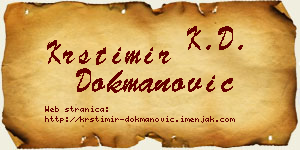Krstimir Dokmanović vizit kartica